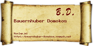 Bauernhuber Domokos névjegykártya